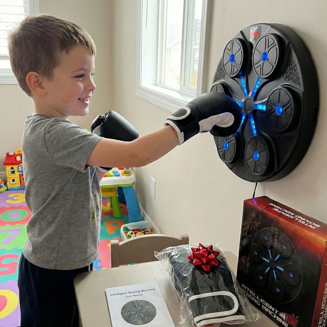 Máquina de Boxeo con Música Bluetooth + Guantes de Regalo
