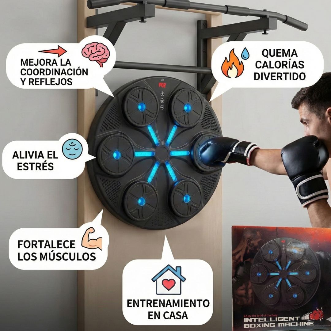 Máquina de Boxeo con Música Bluetooth + Guantes de Regalo