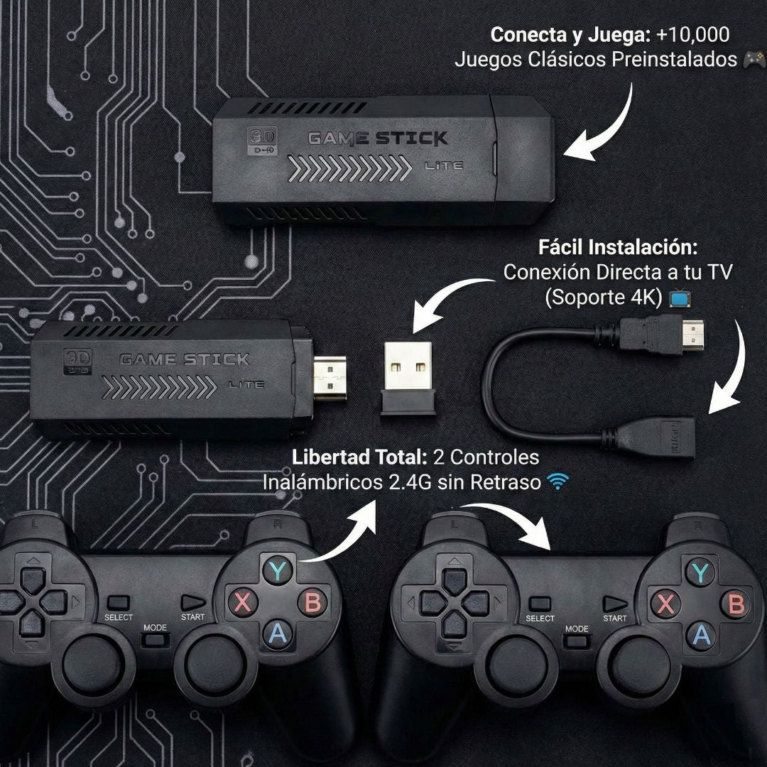 Consola Retroplay 4K™  Disfruta miles de clásicos