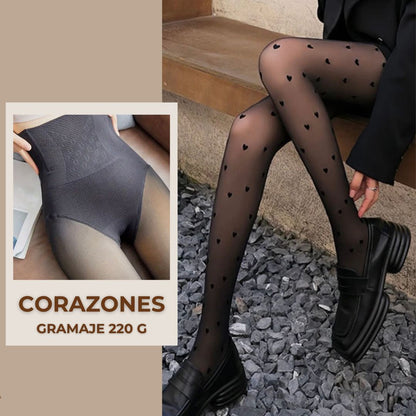 Medias Termicas 220 G con Push Up y Control Abdomen