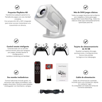 Proyector Retroplay™  Disfruta miles de clásicos en pantalla grande