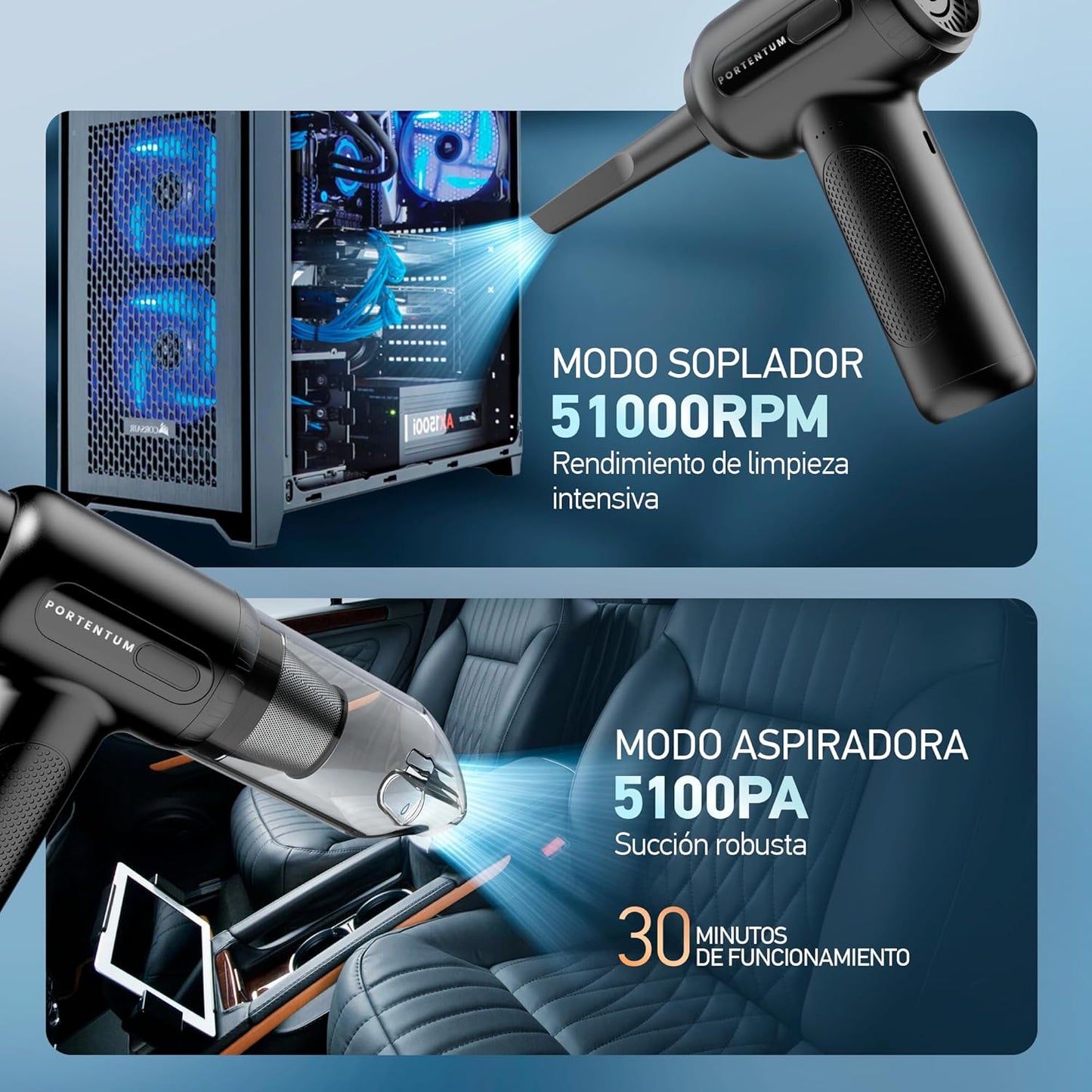 Aspiradora Portátil: Ligera y Potente